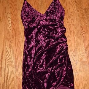 Burgundy Velvet Dress